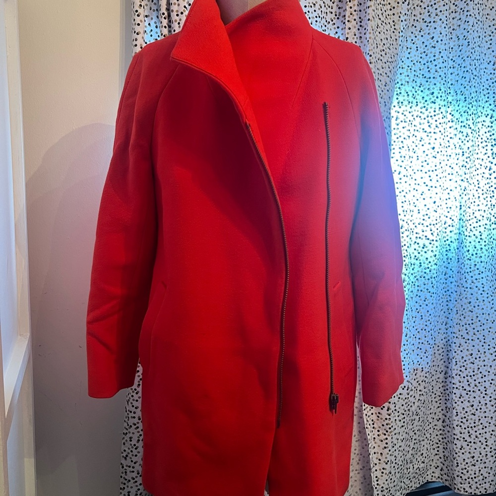 J. Crew Women's Bold Red Trench Coat